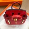 Canada Ottawa 187 Factory Birkin Bag Charm Togo Leather CC53 Rouge Vif 7.5*6*3.5CM