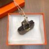 Handmade 187 Factory Charm CC18 Etoupe Togo Leather Birkin Bag Charm 6*5*3CM