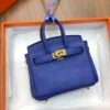 187 Factory Bag Charm Price 7T Blue Electric Togo Leather Birkin Bag Charm 7.5*6*3.5CM