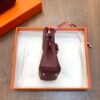New Arrival 187 Factory CC55 Rouge H Togo Leather Birkin Bag Charm 7.5*6*3.5CM