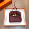 New Arrival 187 Factory CC55 Rouge H Togo Leather Birkin Bag Charm 7.5*6*3.5CM