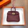 New Arrival 187 Factory CC55 Rouge H Togo Leather Birkin Bag Charm 7.5*6*3.5CM