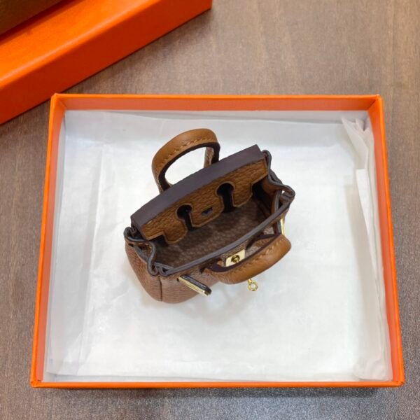 USA Washionton 187 Factory CC37 Gold Togo Leather Birkin Bag Charm 6*5*3CM