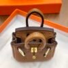 USA Washionton 187 Factory CC37 Gold Togo Leather Birkin Bag Charm 6*5*3CM