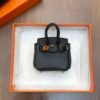 Handmade 187 Factory CC89 Noir Togo Leather Birkin Bag Charm 6*5*3CM