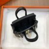 Handmade 187 Factory CC89 Noir Togo Leather Birkin Bag Charm 6*5*3CM