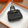 Handmade 187 Factory CC89 Noir Togo Leather Birkin Bag Charm 6*5*3CM