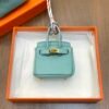 187 Factory Charm Images 3P Blue Atoll Togo Leather Birkin Bag Charm 6*5*3CM
