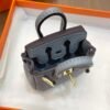 187 Factory Bag Charm J7 Blue Lin Togo Leather Birkin Bag Charm 6*5*3CM Gold Hardware