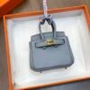 187 Factory Bag Charm J7 Blue Lin Togo Leather Birkin Bag Charm 6*5*3CM Gold Hardware
