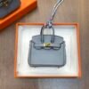 Australia Canberra 187 Factory Togo Leather Birkin Bag Charm J7 Blue Lin Gold Hardware 7.5*6*3.5CM