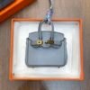 Australia Canberra 187 Factory Togo Leather Birkin Bag Charm J7 Blue Lin Gold Hardware 7.5*6*3.5CM