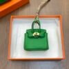 USA Washington 187 Factory Birkin Bag Charm Togo Leather 1K Vert Bambou 6*5*3CM