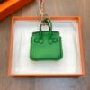 USA Washington 187 Factory Birkin Bag Charm Togo Leather 1K Vert Bambou 6*5*3CM