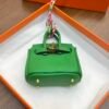 USA Washington 187 Factory Birkin Bag Charm Togo Leather 1K Vert Bambou 6*5*3CM