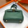 UAE Dubai 187 Factory Birkin Bag Charm Togo Leather Vert Cypres 7.5*6*3.5CM