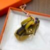 Lovely 187 Factory Charme Birkin Bag Charm Togo Leather 9D Amber 6*5*3CM