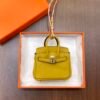 187 Factory Birkin Bag Charm Images Togo Leather 9D Amber 7.5*6*3.5CM