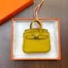 187 Factory Birkin Bag Charm Images Togo Leather 9D Amber 7.5*6*3.5CM