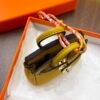 187 Factory Birkin Bag Charm Images Togo Leather 9D Amber 7.5*6*3.5CM