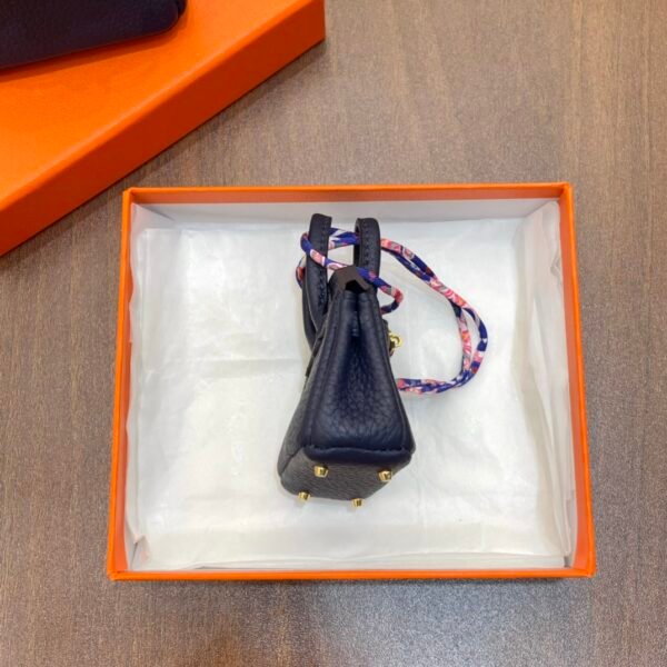 UAE Dubai 187 Factory Birkin Bag Charm Togo Leather Dark Blue Gold Hardware