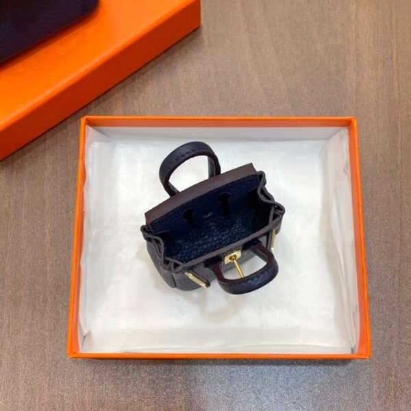 UAE Dubai 187 Factory Birkin Bag Charm Togo Leather Dark Blue Gold Hardware