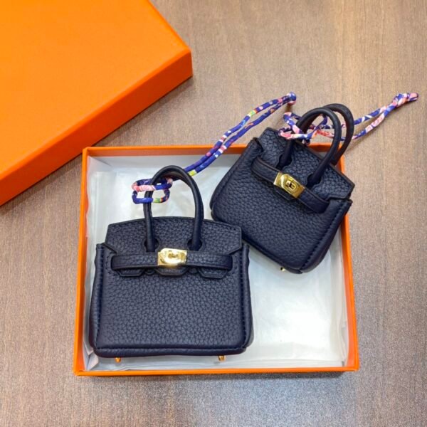 187 Factory Charm Price Dark Blue Togo Leather Birkin Bag Charm 7.5*6*3.5CM