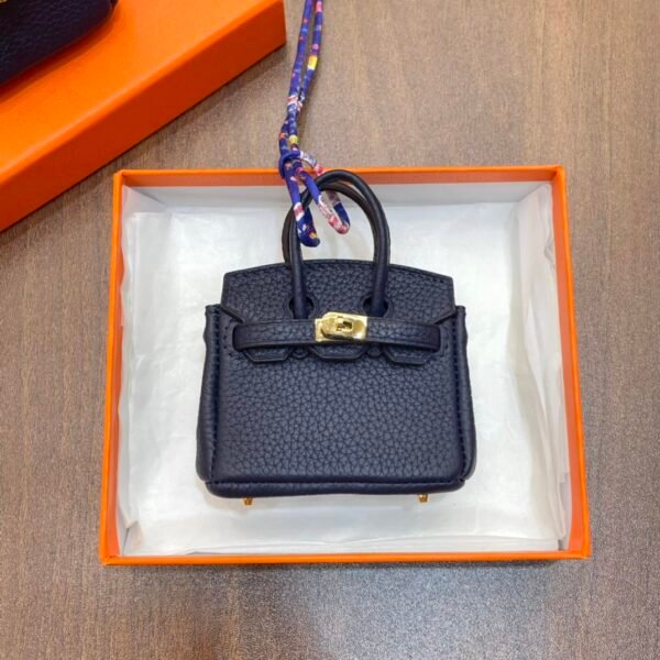 187 Factory Charm Price Dark Blue Togo Leather Birkin Bag Charm 7.5*6*3.5CM