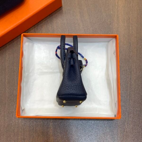 187 Factory Charm Price Dark Blue Togo Leather Birkin Bag Charm 7.5*6*3.5CM