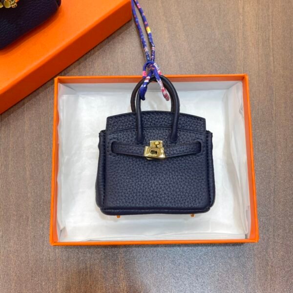 187 Factory Charm Price Dark Blue Togo Leather Birkin Bag Charm 7.5*6*3.5CM