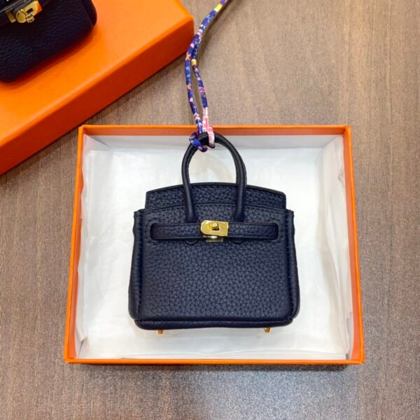 187 Factory Charm Price Dark Blue Togo Leather Birkin Bag Charm 7.5*6*3.5CM