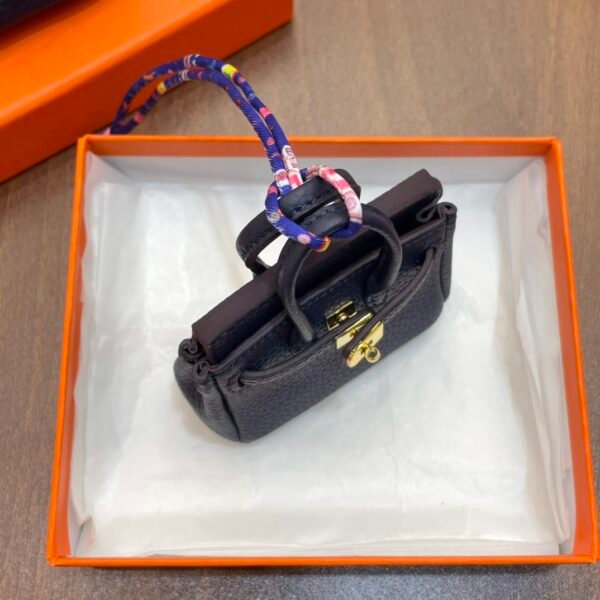 187 Factory Charm Price Dark Blue Togo Leather Birkin Bag Charm 7.5*6*3.5CM