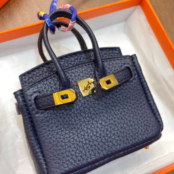 187 Factory Charm Price Dark Blue Togo Leather Birkin Bag Charm 7.5*6*3.5CM
