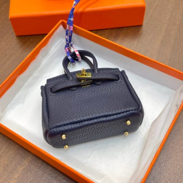 187 Factory Charm Price Dark Blue Togo Leather Birkin Bag Charm 7.5*6*3.5CM