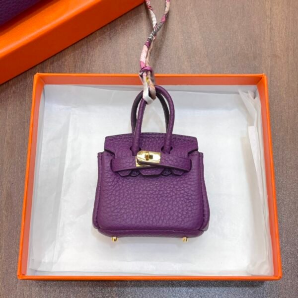 187 Factory Charm P9 Anemone Togo Leather Birkin Bag Charm 6*5*3CM