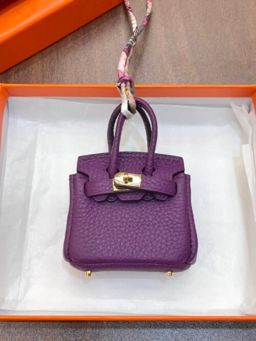 187 Factory Charm P9 Anemone Togo Leather Birkin Bag Charm 6*5*3CM