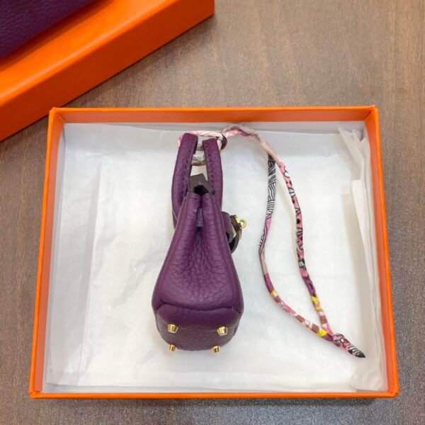 187 Factory Charm P9 Anemone Togo Leather Birkin Bag Charm 6*5*3CM