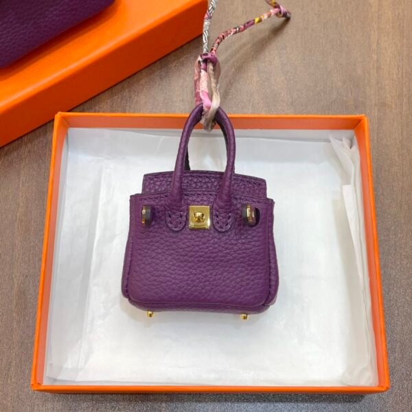 187 Factory Charm P9 Anemone Togo Leather Birkin Bag Charm 6*5*3CM