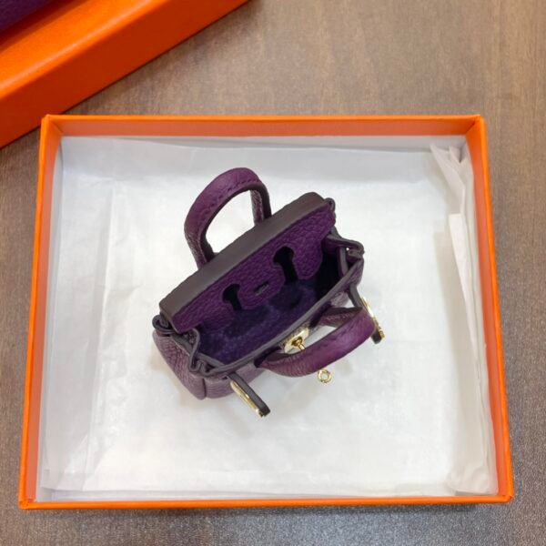 187 Factory Charm P9 Anemone Togo Leather Birkin Bag Charm 6*5*3CM