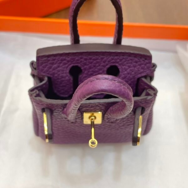 187 Factory Charm P9 Anemone Togo Leather Birkin Bag Charm 6*5*3CM