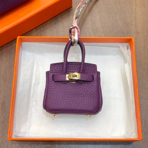 187 Factory Charm P9 Anemone Togo Leather Birkin Bag Charm 6*5*3CM