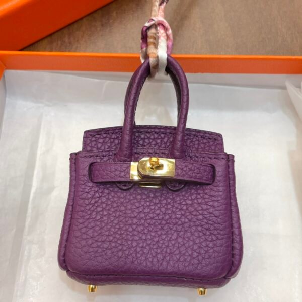 187 Factory Charm P9 Anemone Togo Leather Birkin Bag Charm 6*5*3CM