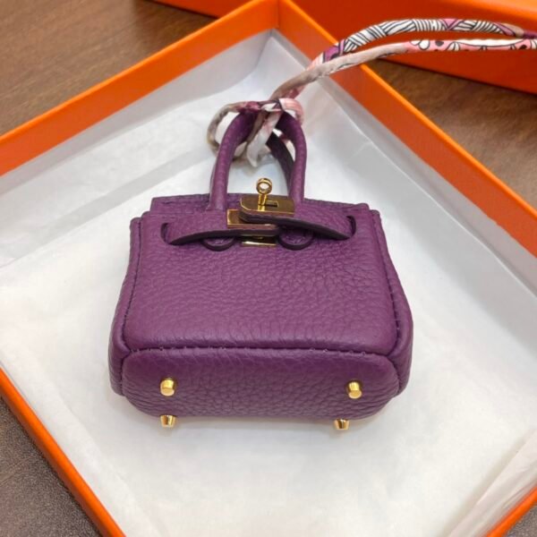187 Factory Charm P9 Anemone Togo Leather Birkin Bag Charm 6*5*3CM