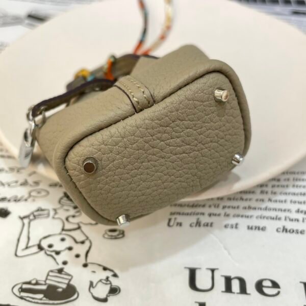 Canada Toronto 187 Factory Picotin Bag Charm Togo Leather CK81 Gris Tourterelle Silver Hardware