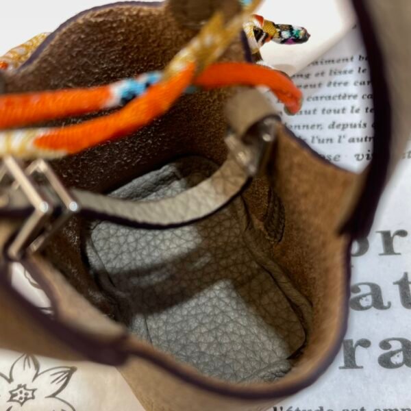 Canada Toronto 187 Factory Picotin Bag Charm Togo Leather CK81 Gris Tourterelle Silver Hardware