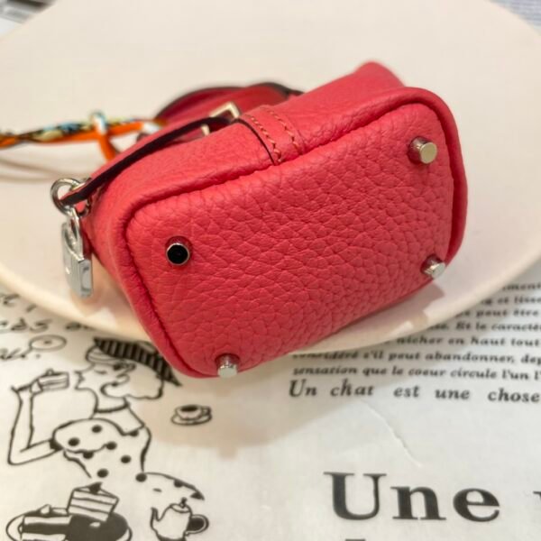 Australia Sydney 187 Factory Rose Lipstick Togo Leather Picotin Bag Charm Silver Hardware