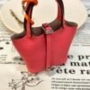 Australia Sydney 187 Factory Rose Lipstick Togo Leather Picotin Bag Charm Silver Hardware
