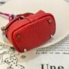 UK London 187 Factory Picotin Bag Charm Togo Leather Rouge Casaque Silver Hardware