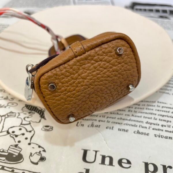 USA Washington CK37 Gold Togo Leather Picotin Bag Charm Silver Hardware