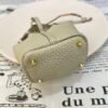 UK London 187 Factory Picotin Bag Charm Togo Leather CC10 Craie Gold Hardware